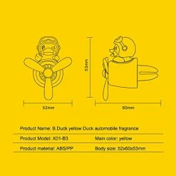 Brand new ⭐ Car Air Fresheners Cute Cartoon Yellow Duck Pilot Automotive Air Outlet Propeller Creative Fan Car Perfume Decoration ???? -Car Seat Covers shop 41mOAGq11oL