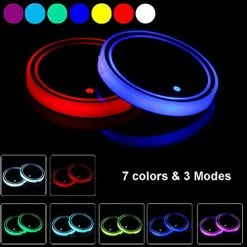 Budget ✔️ Led Cup Holder Lights, 2 Pieces Car Cup Holder Led Lights With 7 Colors USB Charging Mat Cup Pad Coaster Insert LED Interior Atmosphere Lamps ???? -Car Seat Covers shop 41mRZ3FTgFL