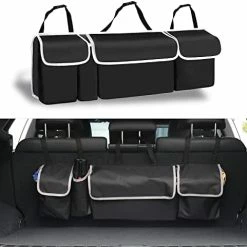 Wholesale ???? Car Trunk Hanging Organizer,Backseat Hanging Bag, Car Interior Accessories With 4 Pockets & 2 Mesh Pouches,Storage For Groceries, Will Provides More Storage Trunk Space For SUV, Truck, Jeep，MPVs ???? -Car Seat Covers shop 41nV1ENwI L. AC