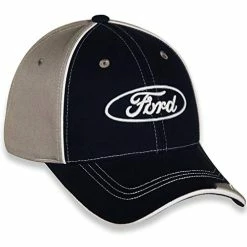 Brand new ???? CFS Ford Racing Hat For Men - Blue Gray Ford ⚾ Baseball Cap White Oval Logo ✔️