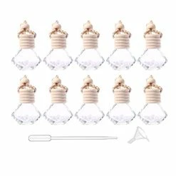 Outlet ???? 10 Pcs Car Air Freshener Perfume Bottle Aromatherapy Fragrance Essential Oil Diffuser Hanging Perfume Pendant Auto Ornaments Decor Accessories ❤️