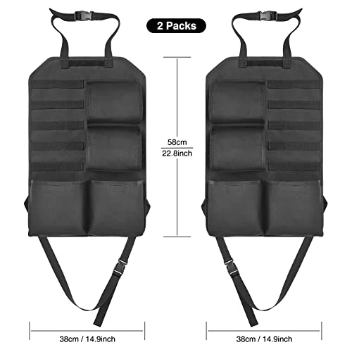 Discount ✨ EZshoot 2PCS Tactical Car Seat Back Gun Rack Holder Organizer With Molle Panel Front Seatback Cover Storage Bag, Gun Rack For Truck, Black/Camo ⭐ 4 Discount ✨ EZshoot 2PCS Tactical Car Seat Back Gun Rack Holder Organizer With Molle Panel Front Seatback Cover Storage Bag, Gun Rack For Truck, Black/Camo ⭐ - Image 2
