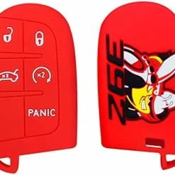 Hot Sale ???? GLAHORSE Rubber Smart 5 Buttons Key Cover Fob Case Shell Keyless Protector Jacket Glove Holder For Challenger Charger 392 Scat Pack (for Dodge) (for 392 Scat Pack-Black、) ???? -Car Seat Covers shop 41ogXum zML. AC