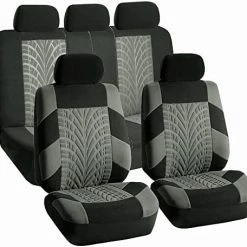 Cheapest ✨ Car Seat Covers Full Set Gray Premium Cloth - Universal Fit, Automotive Seat Cover, Low Back Front Seat Covers, Airbag Compatible, Split Bench Rear Seat, Washable Seat Cover For SUV, Sedan Red Full Set ???? -Car Seat Covers shop 41okvmc7uL. AC