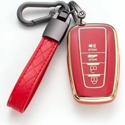 Best Pirce ???? For Toyota Key Fob Cover With Keychain Soft TPU 360 Degree Protection Key Case Compatible With 2018-2021 Camry RAV4 Highlander Avalon C-HR Prius Corolla GT86 Smart Key,White ❤️ -Car Seat Covers shop 41osAxH6FxL. AC