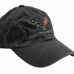 Best Sale ???? C7 Corvette Logo - Premium Garment Washed Cap/Hat (Black) ????
