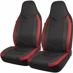 Budget ✔️ High Back Front Car Seat Covers - Sports Carbon Fiber Mesh Design, Universal Fit, Airbag Compatible (Black) High Back Red ❤️ -Car Seat Covers shop 41r43KBsXhL. AC