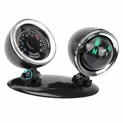 Discount ???? Adjustable Vehicle Mount Dashboard Compass 2 In 1 Car Thermometer Compass Navigation/Direction Guide Ball Black With Adhesive For Marine Boat Car Truck ⭐ -Car Seat Covers shop 41r5NDB4e2L