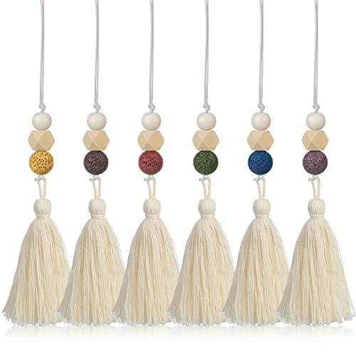 Best Sale ???? 6 Pcs Colorful Lava Rock Car Diffuser Boho Essential Oil Car Tassel Diffuser Hanging Bead Diffuser Colorful Lava Rock Car Charm Vent Diffuser For Car Interior Decor ???? 3 Best Sale ???? 6 Pcs Colorful Lava Rock Car Diffuser Boho Essential Oil Car Tassel Diffuser Hanging Bead Diffuser Colorful Lava Rock Car Charm Vent Diffuser For Car Interior Decor ????