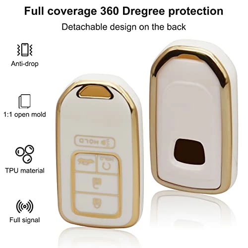 Hot Sale ???? For Honda Key Fob Cover With Leather Keychain, Soft TPU Full Cover Protection Key Fob Case For Honda Accord Civic CRV Pilot Odyssey Passport Smart Remote Key ✔️ 6 Hot Sale ???? For Honda Key Fob Cover With Leather Keychain, Soft TPU Full Cover Protection Key Fob Case For Honda Accord Civic CRV Pilot Odyssey Passport Smart Remote Key ✔️ - Image 4