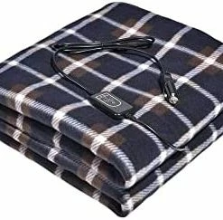 Flash Sale ???? For Less Amazingforless Plaid 12V Heated Fleece Car Blanket With Controller For Timer & Heat Levels Plaid Electric Car Blanket (Black & White Plaid) ???? -Car Seat Covers shop 41rGrNbGBL. AC