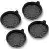 New ???? Car Coasters For Cup Holders, Silicone Cup Holder Coasters, Universal Vehicle Coasters, Set Of 4 Pack, 3-1/8" Diameter (Black) ⌛