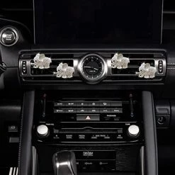 New ???? Bling Elephant Air Vent Clips, 2 Pcs Crystal Elephant Car Air Fresheners Vents Clips Car Air Conditioning Outlet Clip Rhinestone Cute Car Interior Decor Charm Bling Car Accessories For ???? Women ????