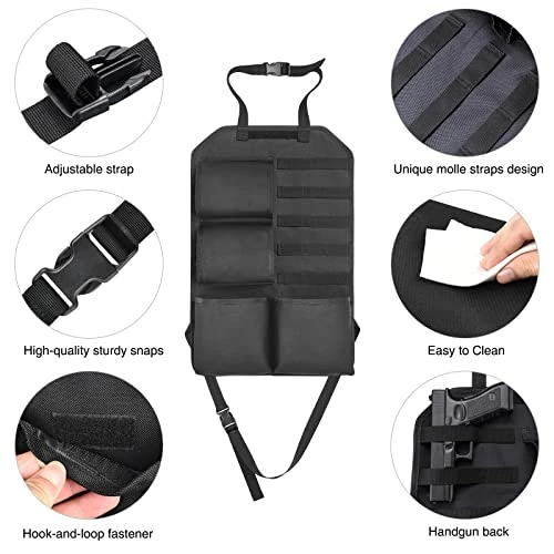 Discount ✨ EZshoot 2PCS Tactical Car Seat Back Gun Rack Holder Organizer With Molle Panel Front Seatback Cover Storage Bag, Gun Rack For Truck, Black/Camo ⭐ 6 Discount ✨ EZshoot 2PCS Tactical Car Seat Back Gun Rack Holder Organizer With Molle Panel Front Seatback Cover Storage Bag, Gun Rack For Truck, Black/Camo ⭐ - Image 4
