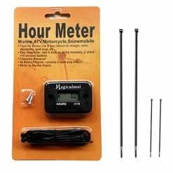 Top 10 ???? Inductive Hour Meter For Gas Engine Generator Lawn Mower Pressure Washer Marine ATV Boat Outboard Motor Dirt Bike Motorcycle Waterproof Hr Meters - Black ????