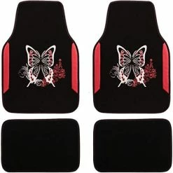 Deals ???? Universal Fit Embroidery Butterfly And Flower Car Floor Mats, Pink Car Floor Mats Fit 95% Automotive,SUVS,Sedan,Vans,for ???? Women,Girly,Set Of 4 (Black With Pink) Purple Butterfly Flower ✨ -Car Seat Covers shop 41sY8kCLWL. AC