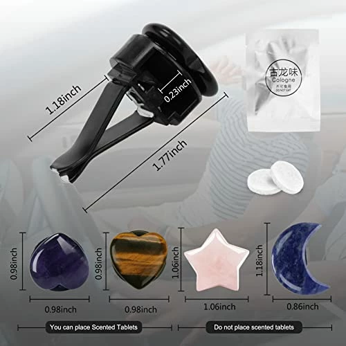 Best Pirce ???? 4 Pieces ???? Women Car Interior Air Fresheners Air Vent Clips Scents Freshener Essential Oil Fragrance Diffuser Cute For ???? Girls Automotive Vent Accessories Agate Airfreshener's Decorations ???? 4 Best Pirce ???? 4 Pieces ???? Women Car Interior Air Fresheners Air Vent Clips Scents Freshener Essential Oil Fragrance Diffuser Cute For ???? Girls Automotive Vent Accessories Agate Airfreshener's Decorations ???? - Image 2