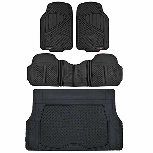 New ???? FlexTough Performance All Weather Rubber Car Floor Mats With Cargo Liner - Full Set Front & Rear Floor Mats For Cars Truck SUV, Automotive Floor Mats (Black) ???? 3 New ???? FlexTough Performance All Weather Rubber Car Floor Mats With Cargo Liner - Full Set Front & Rear Floor Mats For Cars Truck SUV, Automotive Floor Mats (Black) ????