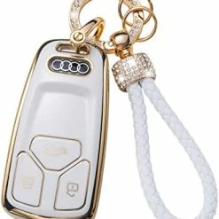 Cheapest ???? Gematay For Toyota Key Fob Cover With Lanyard, Car Key Case Protection For 2018-2022 Camry RAV4 Highlander Avalon C-HR Prius Corolla GT86 Smart Key Holder For Chevy B 4 Button ???? -Car Seat Covers shop 41tPFMd6GkL. AC