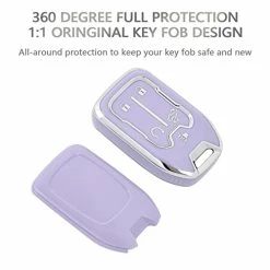 Budget ???? OFFCURVE Compatible With GMC Key Fob Cover Key Fob Case For Chevy Suburban Tahoe Terrain Acadia Yukon Silverado GMC Sierra 1500 2500HD 3500HD Car Accessories Smart Key Protector, Purple Black-gold ???? -Car Seat Covers shop 41tR7iMFXhL