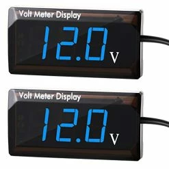 Best deal ???? 2 Pieces DC 4-28V Car Digital Voltmeter 12V Voltage Meter Car Audio Gauge LED Display 12V Meter Waterproof Voltage Gauge Meter For Car Motorcycle (Blue Light) ???? -Car Seat Covers shop 41tYfv5rz6L 1