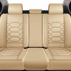 Best Sale ✨ Car Seat Covers Accessories Full Set Premium Nappa Leather Cushion Protector Universal Fit For Most Cars SUV Pick-up Truck, Automotive Vehicle Auto Interior Décor (OS-004 Red) Tan ???? -Car Seat Covers shop 41u8dnYY8uL. AC