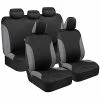 Deals ✨ UltraSleek Gray Seat Covers For Cars Full Set, Two-Tone Front Seat Covers With Matching Back Seat Cover, Stylish Car Seat Protectors With Split Bench Design, Automotive Interior Covers ✔️ -Car Seat Covers shop 41uFmqZE6OS