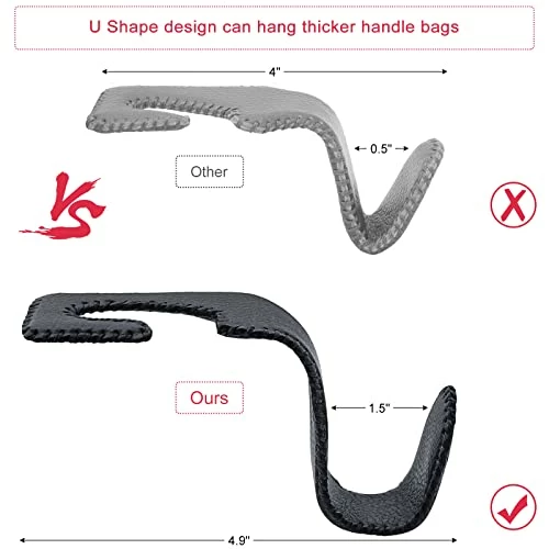 Cheap ✔️ Headrest Hooks For Car, Leather Car Purse Hooks Hanger Holder Hook For Hanging Purses And Bags And ???? Coats, 2Pack Black ???? 4 Cheap ✔️ Headrest Hooks For Car, Leather Car Purse Hooks Hanger Holder Hook For Hanging Purses And Bags And ???? Coats, 2Pack Black ???? - Image 2