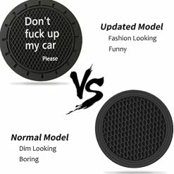 Best deal ❤️ 2 Pack Car Cup Hoder Coaster,Silicone Cup Holder Coaster,Auto Cup Holder Coaster Universal Fit,Don't Fuck Up My Car Coaster ⭐ -Car Seat Covers shop 41ueZ3SyzuL