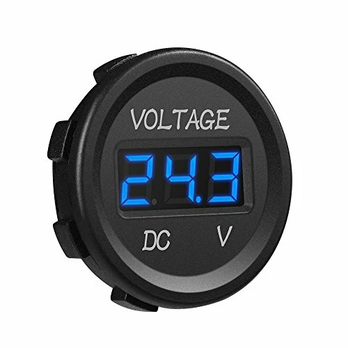 Budget ❤️ MIC-VM-Blue Voltmeter (DC 12V LED Digital Display Waterproof For Boat Marine Vehicle Motorcycle Truck ATV UTV Car Camper Caravan Blue Digital Round Panel) ???? 3 Budget ❤️ MIC-VM-Blue Voltmeter (DC 12V LED Digital Display Waterproof For Boat Marine Vehicle Motorcycle Truck ATV UTV Car Camper Caravan Blue Digital Round Panel) ????