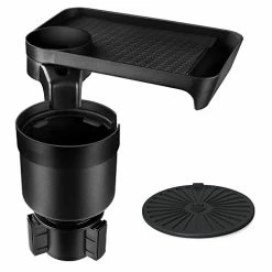Flash Sale ???? Cup Holder Tray For Car Cup Holder Expander For Car Drink Holders Compatible With Yeti 20/26/30 Oz Hydro Flasks 32/40 Oz Nalgenes 30/32/38/48 Oz Camelbak 32/40 Oz Detachable Tray Tabl ????