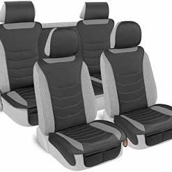 Top 10 ???? LuxeFit Gray Faux Leather Car Seat Covers For Front Seats (2 Pack), Premium Two-Tone Seat Covers For Cars Trucks SUV, Fits 95% Of Vehicles, Easy To Install With Built-in Storage Pockets ???? -Car Seat Covers shop 41vTZQPoVhL. AC