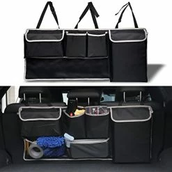 Wholesale ???? Car Trunk Hanging Organizer,Backseat Hanging Bag, Car Interior Accessories With 4 Pockets & 2 Mesh Pouches,Storage For Groceries, Will Provides More Storage Trunk Space For SUV, Truck, Jeep，MPVs ????