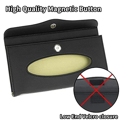 Hot Sale ???? EJiasu Car Tissue Holder, Sun Visor Napkin Holder, Car Visor Tissue Holder, PU Leather Backseat Tissue Case Holder For Car,Vehicle(black) ❤️ 7 Hot Sale ???? EJiasu Car Tissue Holder, Sun Visor Napkin Holder, Car Visor Tissue Holder, PU Leather Backseat Tissue Case Holder For Car,Vehicle(black) ❤️ - Image 5
