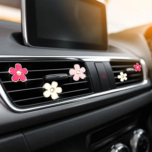 Deals ???? 6 Pcs Daisy Flower Air Vent Clip Air Conditioning Outlet Clip Car Air Freshener Clip Charm Car Inter Decor Accessories (Red, Pink, White,3 Cm, 3.3 Cm) ⭐ 7 Deals ???? 6 Pcs Daisy Flower Air Vent Clip Air Conditioning Outlet Clip Car Air Freshener Clip Charm Car Inter Decor Accessories (Red, Pink, White,3 Cm, 3.3 Cm) ⭐ - Image 5