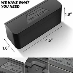 New ???? Coin Holder For Car Change Organizer Universal Storage Coin Money Dispenser Compatible With Most Car Trucks Accessories(Black, 1 Pack) ???? -Car Seat Covers shop 41wnCDqOuNL