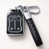 Best Sale ⭐ For GMC Key Fob Cover With Leather Lanyard, Car Key Case Shell Protection For 2019-2022 GMC Sierra 1500 2500HD 3500HD Terrain Acadia Smart Remote Control Protector, Black ???? -Car Seat Covers shop 41xLMIhMLBL