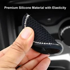 Cheap ???? 2PCS Bling Car Cup Coaster, 2.75 Inch Auto Car Cup Holder Insert Coasters Silicone Anti-Slip Crystal Rhinestone Drink Car Cup Mat, Universal Vehicle Interior Accessories For ???? Women ???? Girls (Black) ???? -Car Seat Covers shop 41xQMYPCRyS