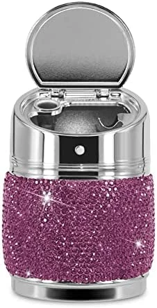 Wholesale ???? Portable Auto Car Cigarette Ashtray Ash Bling Crystal Smokeless Stand Cylinder Cup Holders,Silver ✨ 12 Wholesale ???? Portable Auto Car Cigarette Ashtray Ash Bling Crystal Smokeless Stand Cylinder Cup Holders,Silver ✨ - Image 10