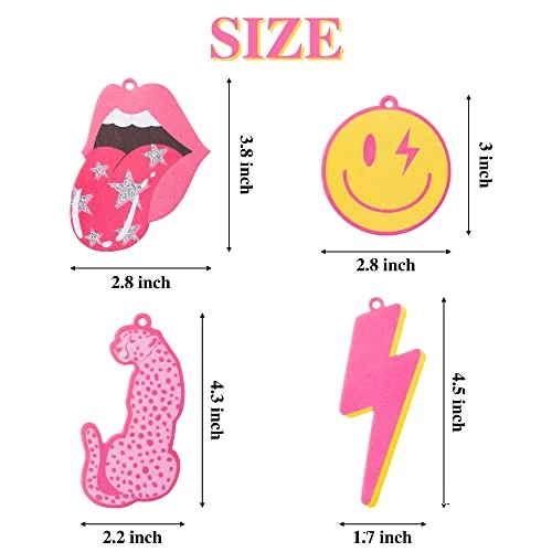 Best reviews of ⭐ 4Pcs Pink Preppy Boho Car Air Freshener Hanging Lip Lightning Bolt Leopard Face Car Diffuser Ornaments Refresh Air Fragrant Car Interior With Essential Oils Gift Set For Car Accessories Decor ✔️ 4 Best reviews of ⭐ 4Pcs Pink Preppy Boho Car Air Freshener Hanging Lip Lightning Bolt Leopard Face Car Diffuser Ornaments Refresh Air Fragrant Car Interior With Essential Oils Gift Set For Car Accessories Decor ✔️ - Image 2