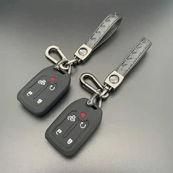 Budget ???? 2PCS Silicone Smart Key Fob Case Cover For 2023 2022 2021 2020 2019 Chevy Silverado And GMC Sierra 1500 2500HD 3500HD, Remote Protector Accessories Holder(5-Button, Black And Black) ❤️ -Car Seat Covers shop 41yEusbRMOL. AC