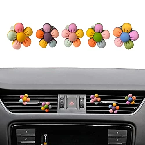 New ???? 5 Pieces Vibrant Flower Car Air Vent Clips Cute Car Interior Decoration Accessories Colorful Car Charm Air Freshener For ???? Girls ???? Women ???? 3 New ???? 5 Pieces Vibrant Flower Car Air Vent Clips Cute Car Interior Decoration Accessories Colorful Car Charm Air Freshener For ???? Girls ???? Women ????