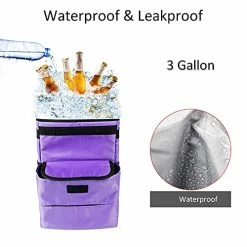 Promo ❤️ Car Trash Can Foldable Garbage Bin Leakproof 3 Gallons Purple ???? -Car Seat Covers shop 41yOeKF72eS