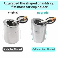 Hot Sale ???? Car Ashtray, [Upgraded, Detachable Body, Sealing Lid], Stainless Steel Car Ashtray With Lid, Cigarette Ashtray For Car, Auto, Ash Holder For Smokers, Desktop Smoking Ash Tray For Home Off ⭐ -Car Seat Covers shop 41yrnC7RVSL