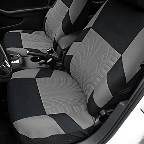 Outlet ✔️ 2PCS Car Seat Covers For Front Seats, Breathable Waterproof Polyester Split Automotive Cushion Cover, Vehicle Seat Protectors Driver Interior Accessories Universal For Most Cars, Trucks, SUV (Gray) ???? 7 Outlet ✔️ 2PCS Car Seat Covers For Front Seats, Breathable Waterproof Polyester Split Automotive Cushion Cover, Vehicle Seat Protectors Driver Interior Accessories Universal For Most Cars, Trucks, SUV (Gray) ???? - Image 5