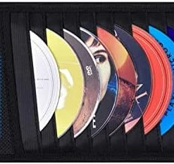 Best Sale ???? Car CD Case Holder, Wisdompro Vehicle Sun Visor Organizer For Cars With 12 DVD Storage Sleeves, 1 Mesh Pocket, 1 Pen Holder And Elastic Strap , Black ???? -Car Seat Covers shop 41zovsHUE2L. AC