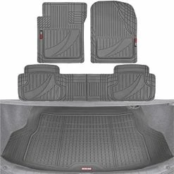Promo ✔️ FlexTough Advanced Black Rubber Car Floor Mats With Cargo Liner Full Set - Front & Rear Combo Trim To Fit Floor Mats For Cars Truck Van SUV, All Weather Automotive Floor Liners ⭐ -Car Seat Covers shop 5106KHolcL. AC