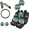 Flash Sale ???? Aztec Tribal Style Car Seat Cover And Steering Wheel Cover Sets Car Accessories Set Of Gear Shift Knob Cover+Car Handbrake Cover, Car Coaster,Car Headrest Cover Full Set ???? -Car Seat Covers shop 510fXi2ehUL