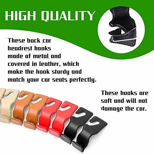 Best deal ???? Black Superior Leather Car Seat Back Headrest Hooks, Auto Seat Hook Hangers Interior Accessories For Purse ???? Coats Umbrellas Grocery Bags ???? Handbag, 2-Pack Black 2-pack ???? 8 Best deal ???? Black Superior Leather Car Seat Back Headrest Hooks, Auto Seat Hook Hangers Interior Accessories For Purse ???? Coats Umbrellas Grocery Bags ???? Handbag, 2-Pack Black 2-pack ???? - Image 6