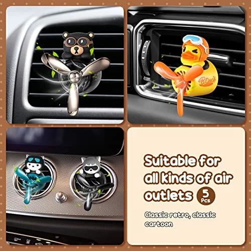 Budget ???? 5 Pcs Car Air Fresheners Cartoon Bear Pilot Cute Diffuser Rotating Propeller Vent Accessories Ornament Outlet Yellow Duck Fan Smell Clips For Perfume Automotive Decoration ❤️ 9 Budget ???? 5 Pcs Car Air Fresheners Cartoon Bear Pilot Cute Diffuser Rotating Propeller Vent Accessories Ornament Outlet Yellow Duck Fan Smell Clips For Perfume Automotive Decoration ❤️ - Image 7